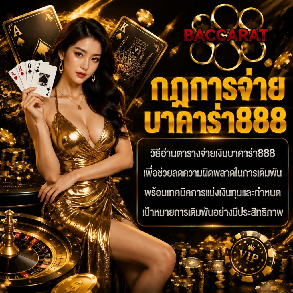กฎการจ่ายบาคาร่า888